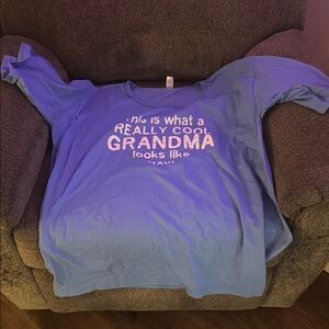 Anvil Blue Short Sleeve Tee Casual Crew